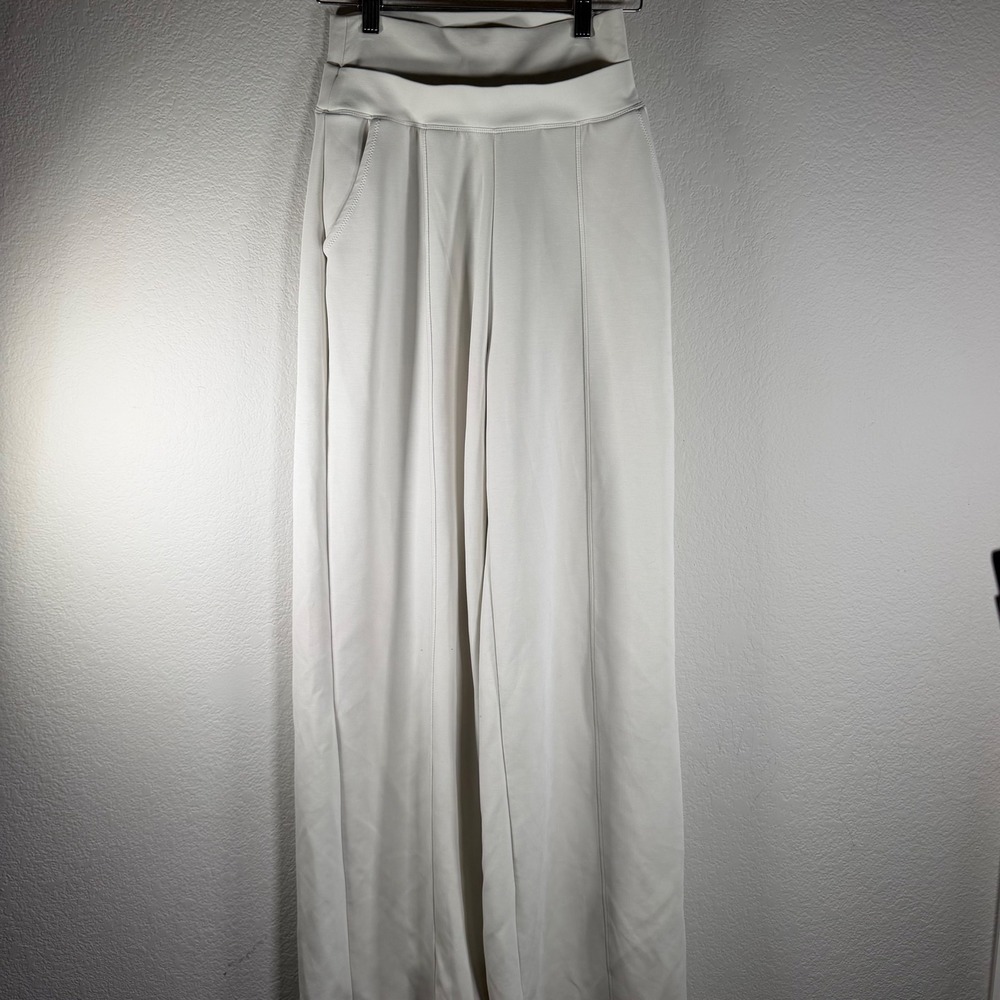 American Tall Wide Leg Pintuck Pants Cream Small Extra Tall S/XT AW-PA-10480